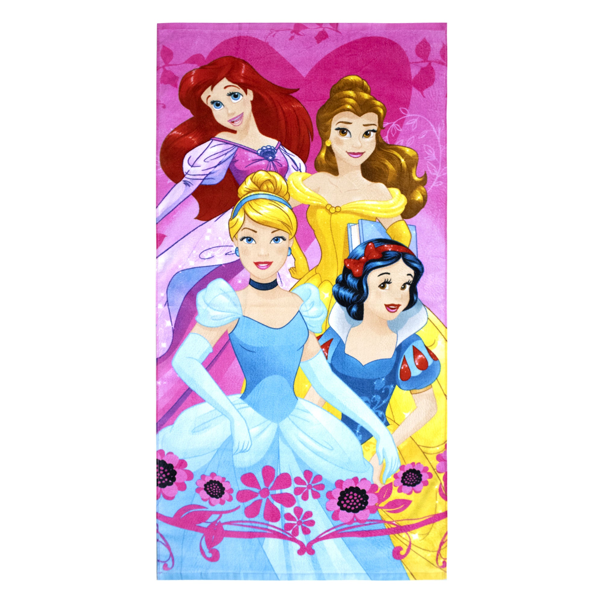 Serviette De Plage Ou Drap De Bain Princesse 70x140 Cm - 100% Coton Officiel