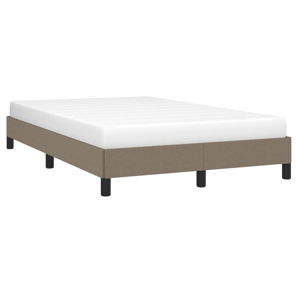 Cadre de lit sans matelas taupe 120 x 200 cm en tissu - 3