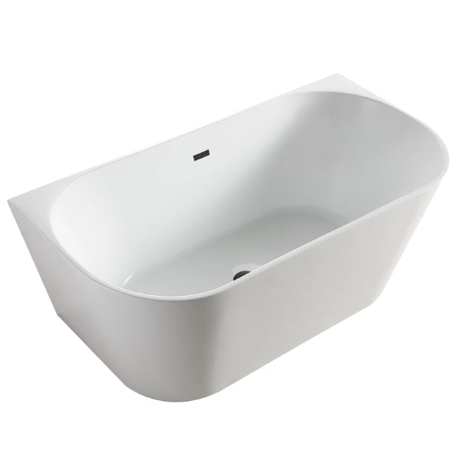 Balneo Wanna wolnostojąca przyścienna VIVA z pokrywką BLACK - 160 x 75 cm