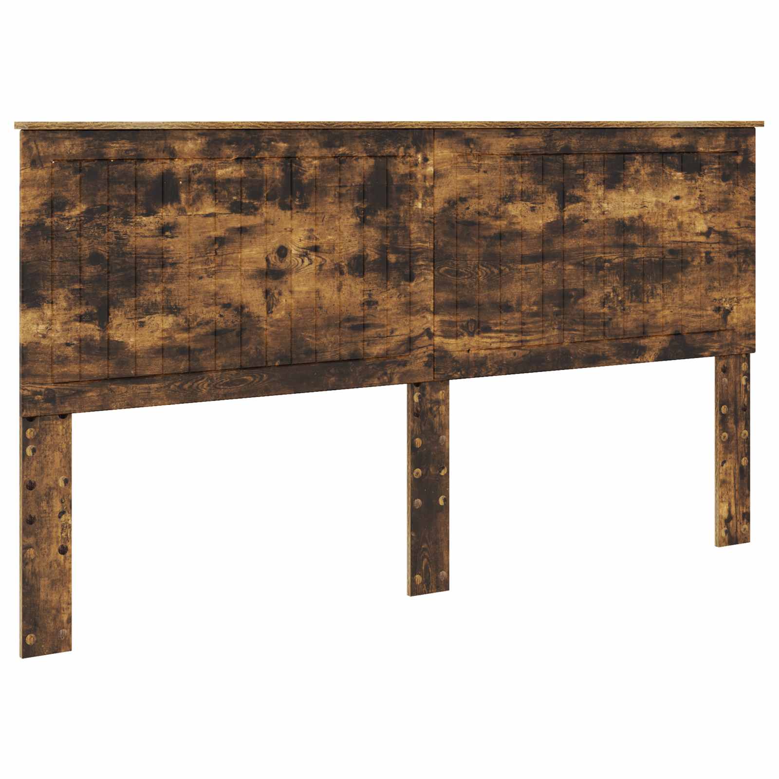 Lit avec rangement, panneau de bois, chêne fumé, pour la chambre, 180 × 200 cm - 7