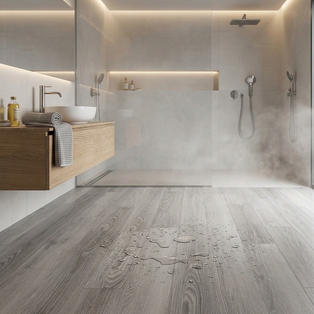 Arquiservi® - Pavimento Vinílico Autocolante PVC Carvalho Cinza 2,5 m² - Sala e Jantar | Resistente à Água | Durável | 2mm - 9