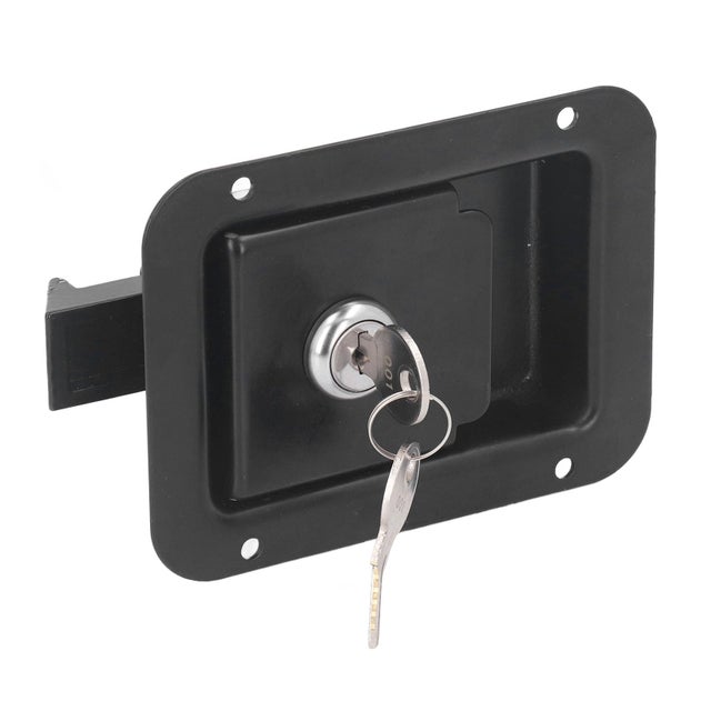 Serrure de remorque de voyage en acier inoxydable robuste et polyvalente pour boîte à outils à montage encastré pour armoire, camping-car, camion