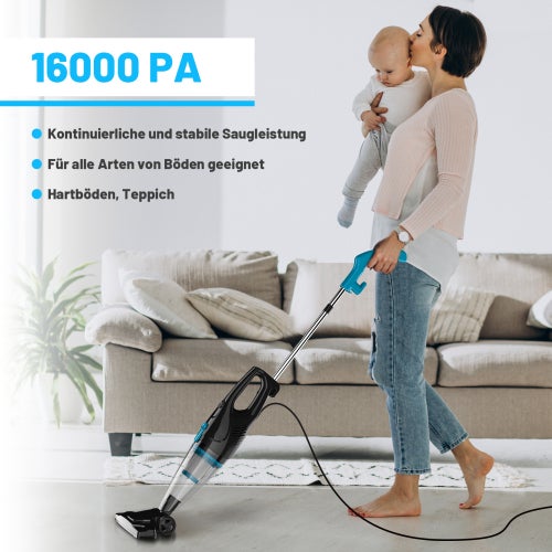 Aspirateur balai filaire INSE R3S bleu 2-en-1 main et sol