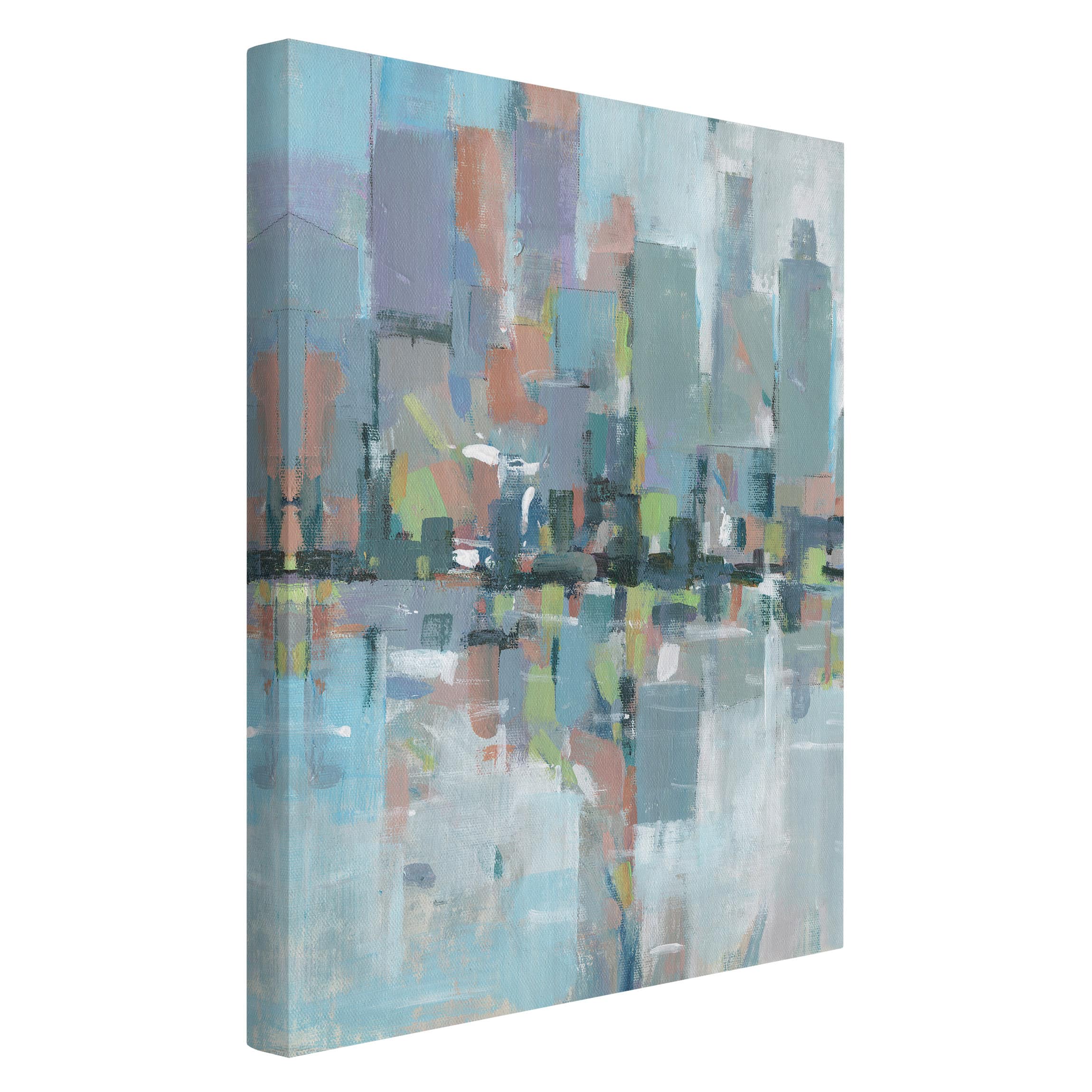 Impression sur toile tableau sur toile châssis gris abstrait peinture artiste 275 cuisine chambre à coucher salon couloir 60 x 90 cm - 4