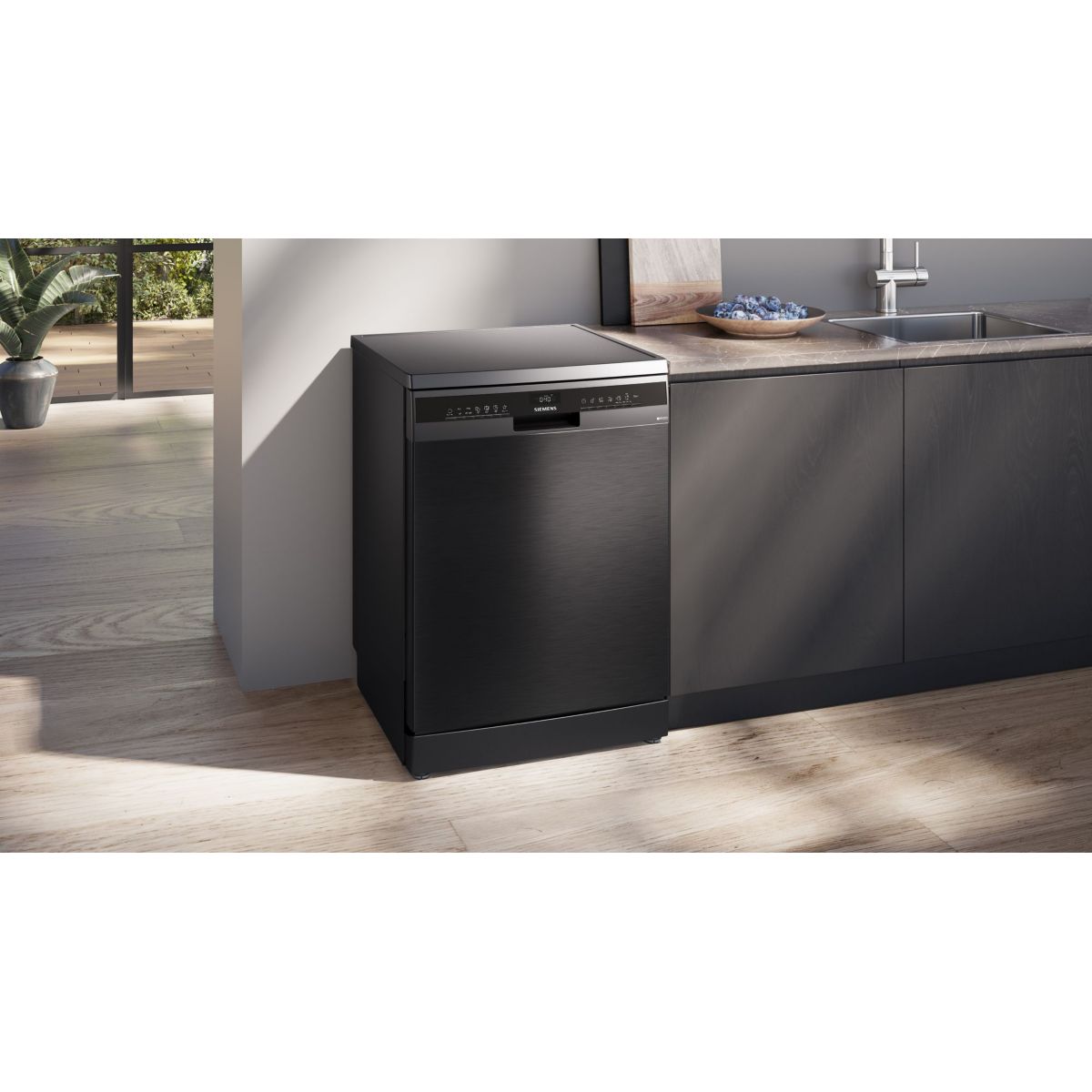 Lave vaisselle 60 cm SIEMENS SN23EC22AE, varioSpeed Plus, Acier brossé noir - 7