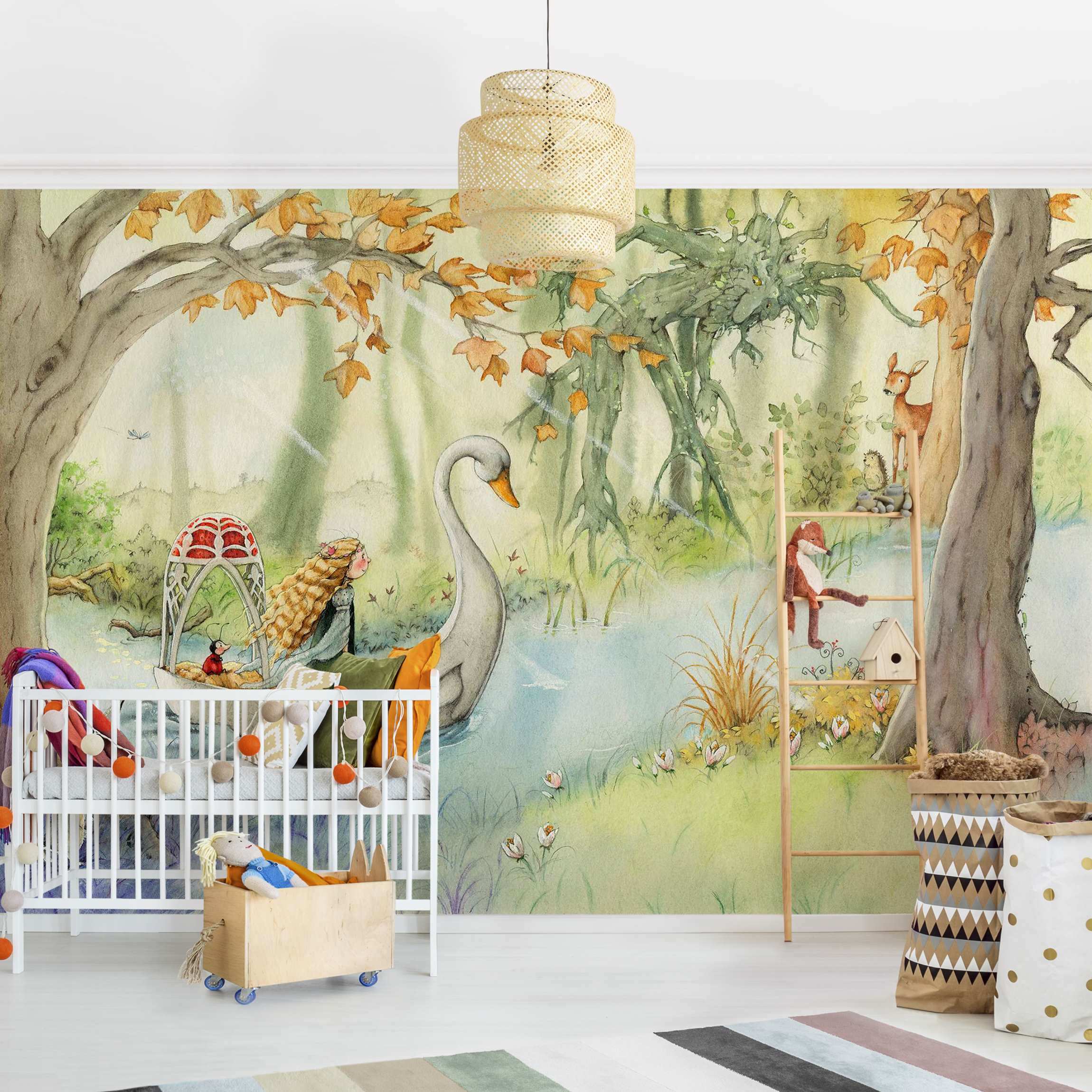 Decorazioni Parete Animali 6 Quadretti Per Cameretta Bambini Con Animali Della Foresta - Stampa Su Tela | Decorazione Colorata Poster Cameretta Bambini - 2
