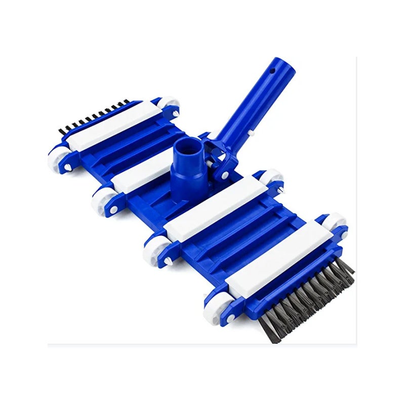 Obciążona prostokątna szczotka z 8 kółkami - czyści dno basenu - szczotki boczne - odpowiednia do wszystkich rodzajów powierzchni