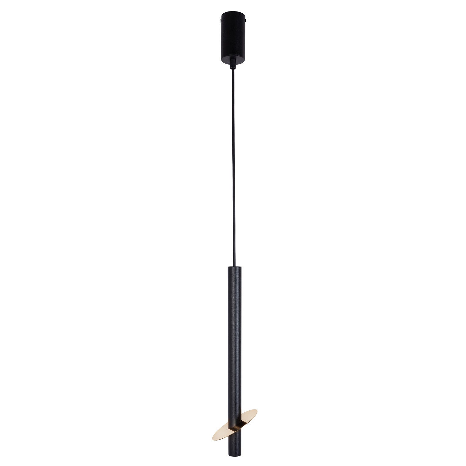 Lampa wisząca Sopel Ring czarno-złota 1xG9x3W do kuchni wym: 130 x 10 x 10 cm metal SIGMA