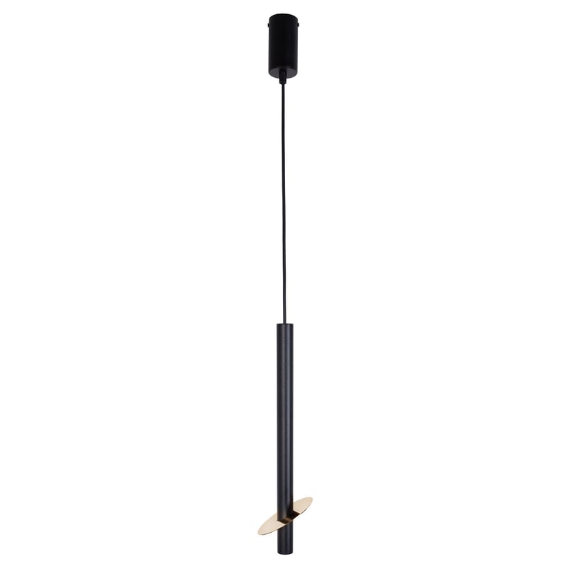 Lampa wisząca Sopel Ring czarno-złota 1xG9x3W do kuchni wym: 130 x 10 x 10 cm metal SIGMA