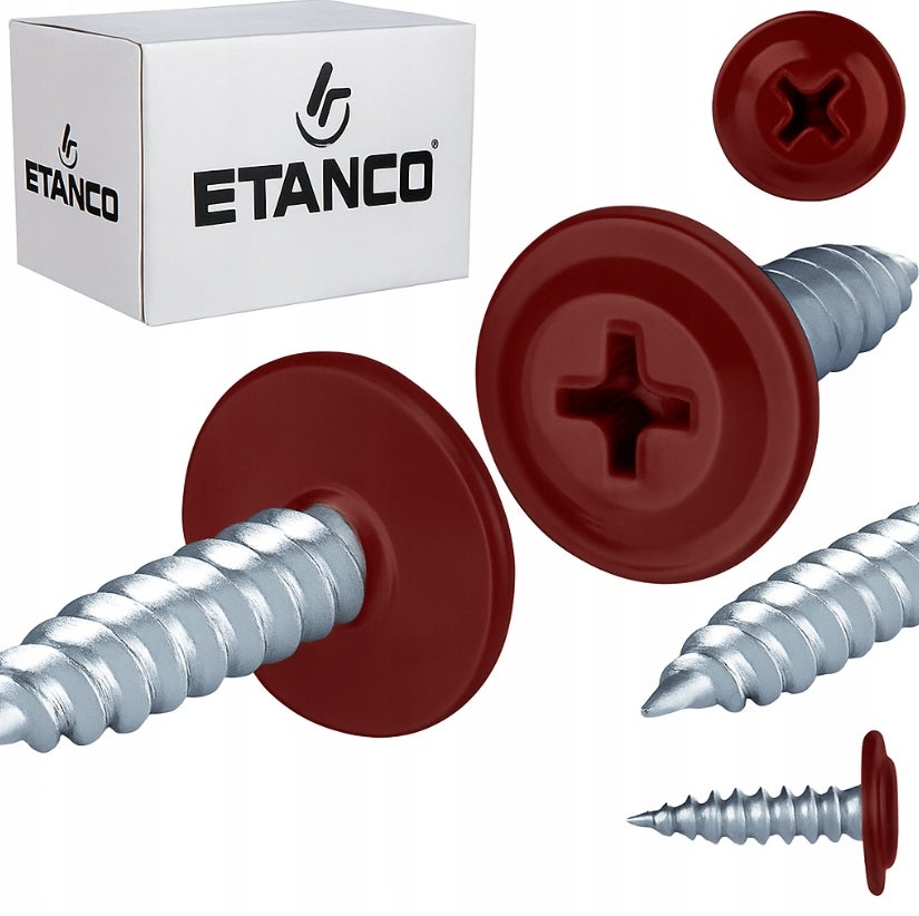 Wkręty podkładkowe Etanco zszywka 4,2x14mm, RAL3005 GM-S 250szt.