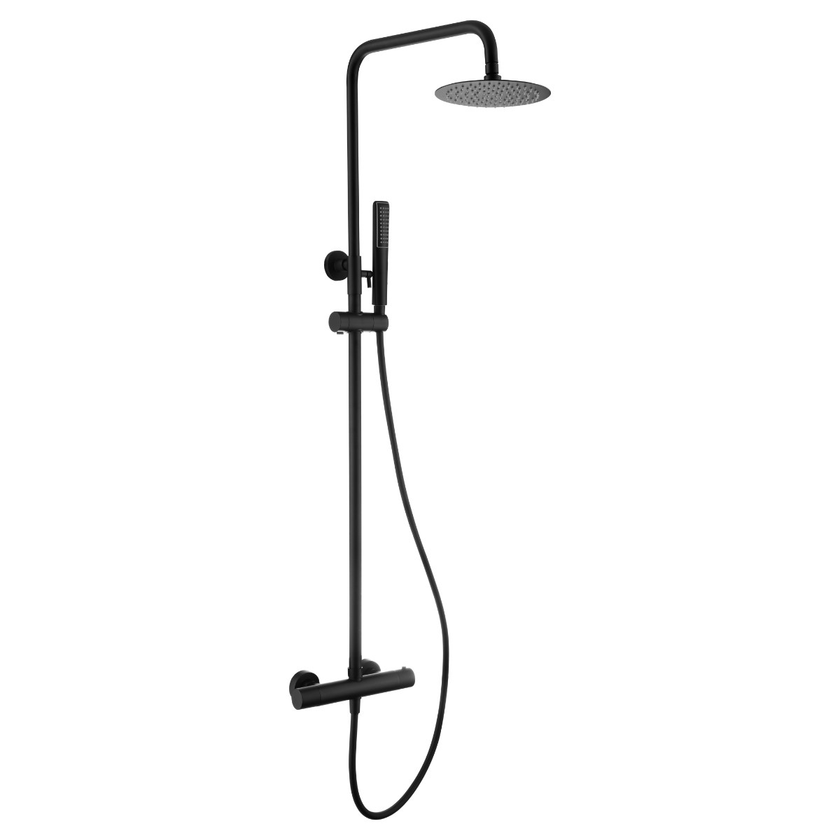 Colonne de Douche avec Mitigeur Thermostatique noir mat anti-calcaire - Design Moderne - NAPOLES IMEX - 4