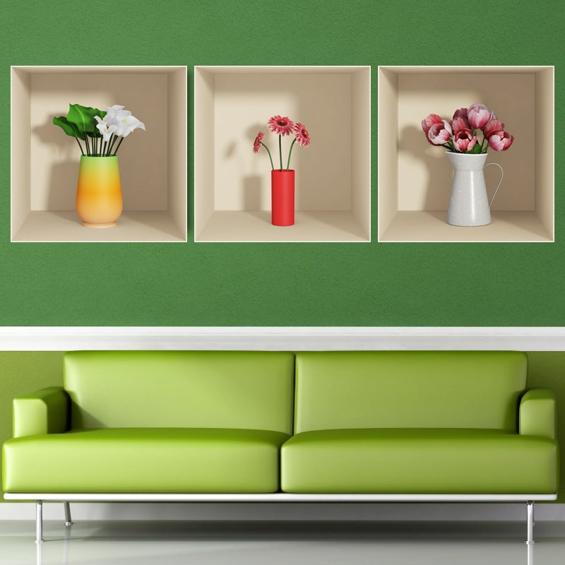 Adesivo 3D fiori - Sticker adesivo - adesivi murali - 40x120cm - 2