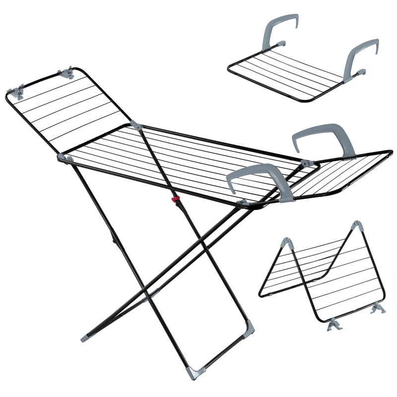 SUSZARKA NA PRANIE 3w1 STOJĄCA BIELIZNĘ UBRANIA SKŁADANA BALKONOWA + KÓŁKA