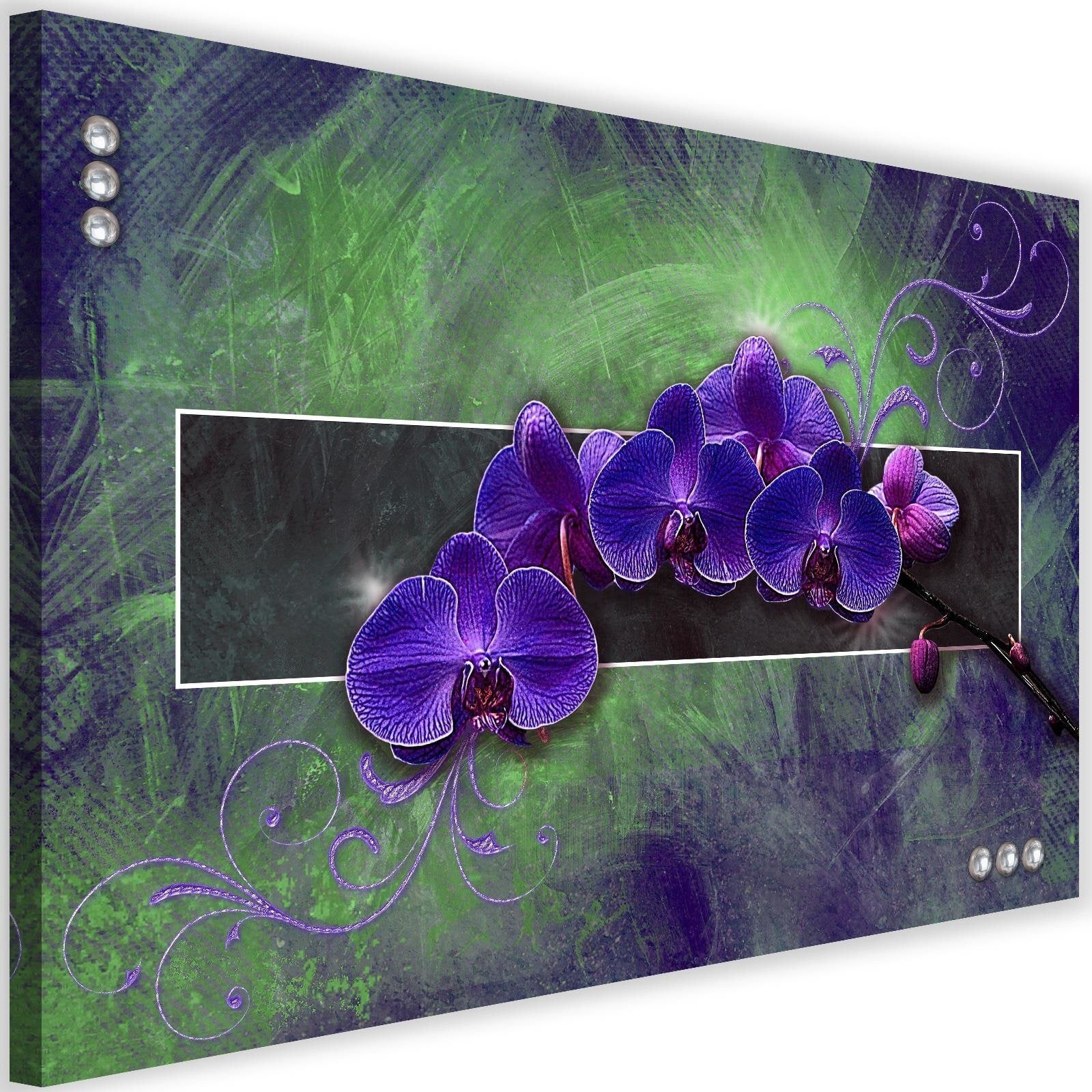 Obraz na płótnie, Orchidea zen spa 3d fioletowy 60x40