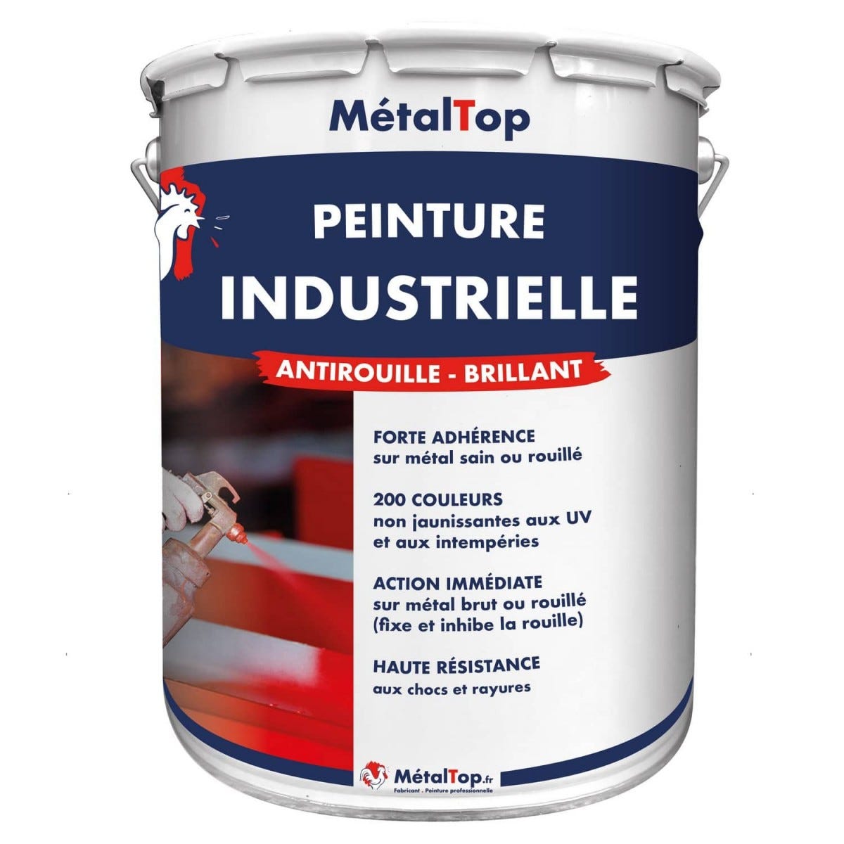 Peinture Industrielle - Metaltop - Noir graphite - RAL 9011 - Pot 5L ...