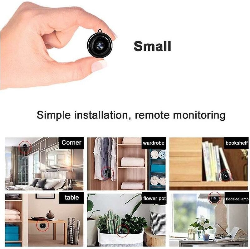 Caméra Miniature,Mini Caméra De Surveillance Intelligente Wifi Auto DVR