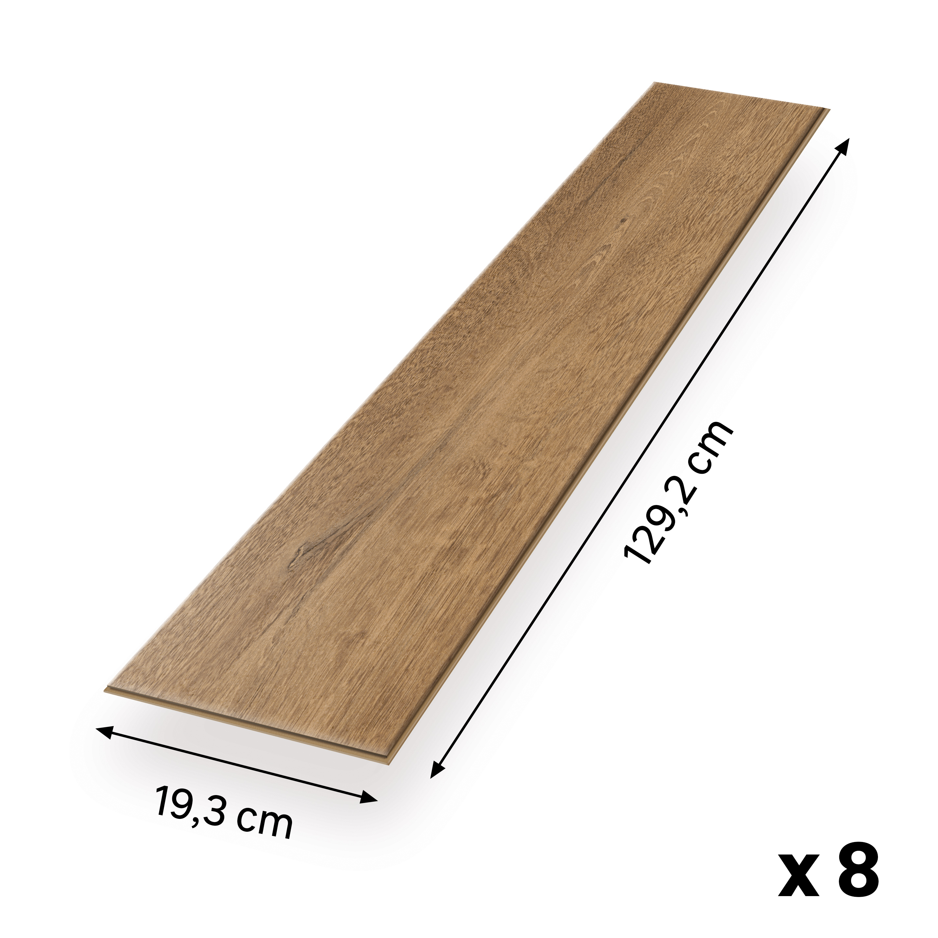 EGGER Sol stratifié NatureSense Aqua EL2418 Chêne Melba brun 1292 x 193 x 8mm - 2
