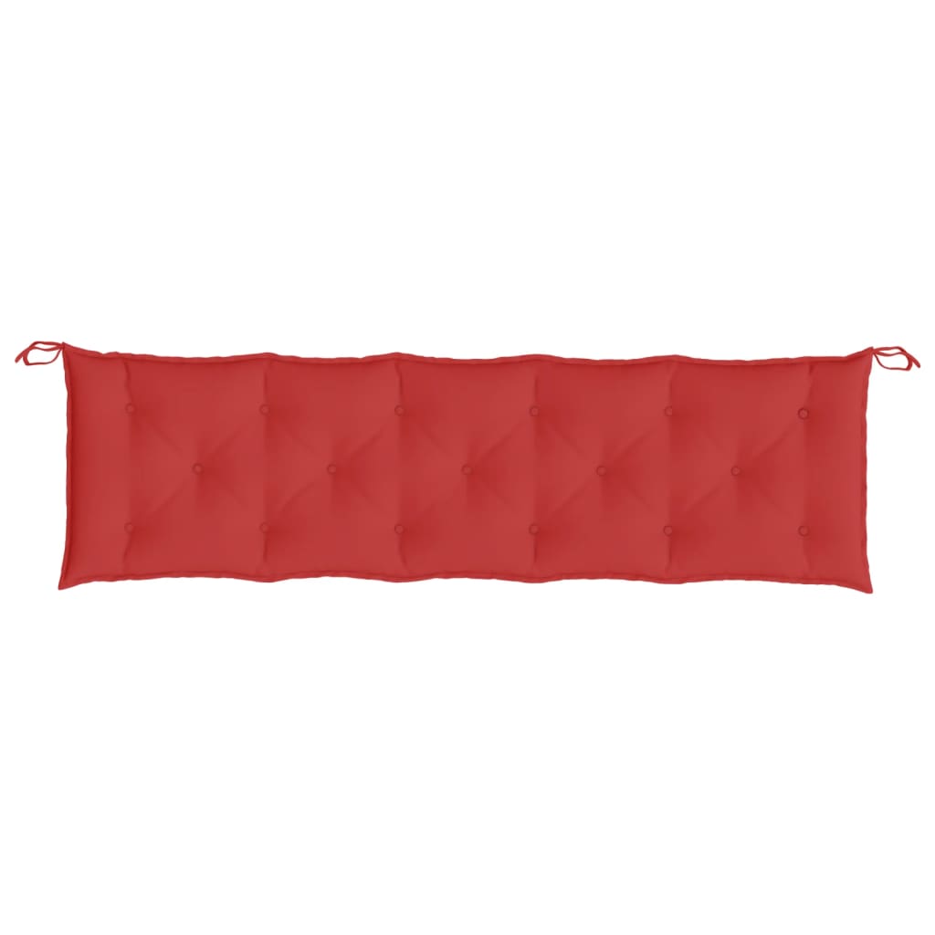 Coussin de banc de jardin tissu Oxford rouge 180x50x7 cm - 4