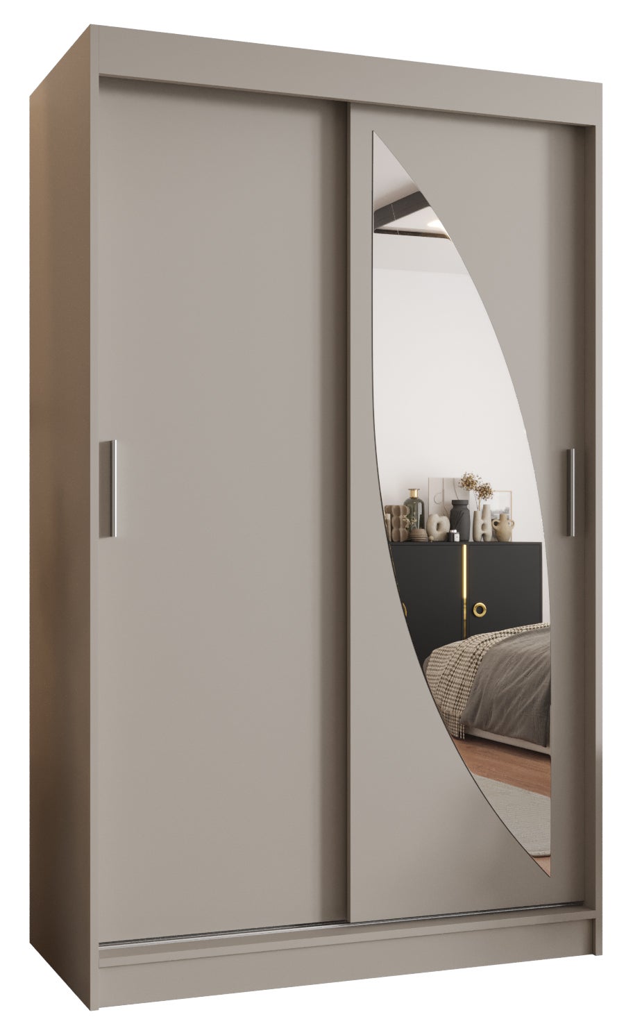 Szafa przesuwna garderoba MILO 120 x 62 x 200 cm Kaszmir - Abiks Meble
