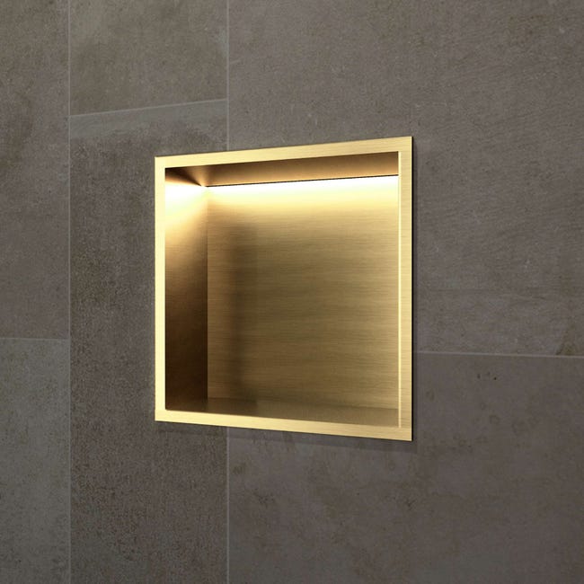 Neodrain Niche Murale de Douche en Acier Inoxydable Intégrée Noir Neodrain Niche Murale de Douche en Acier Inoxydable Intégrée Noir