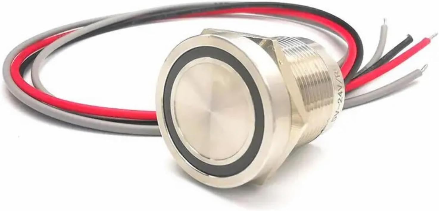 Warmpool Pulsador Piezoeléctrico con LED 19mm 12-24V IP68 Estanco para ...