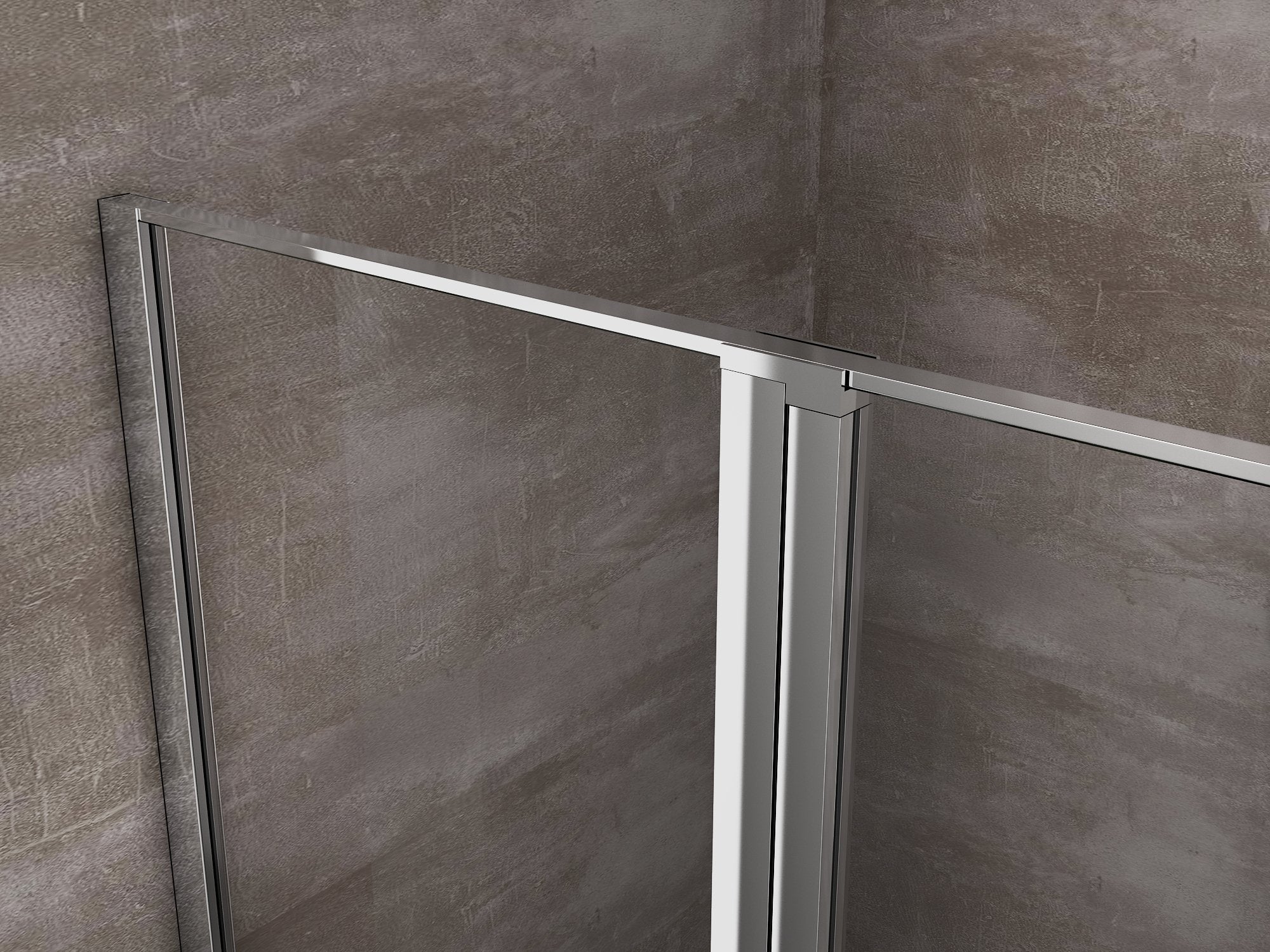 Box doccia angolare parete fissa e porta battente e fisso in linea vetro 6 mm reversibile Misura Fisso 76,5-79 porta 117-120 (50+70) - 3