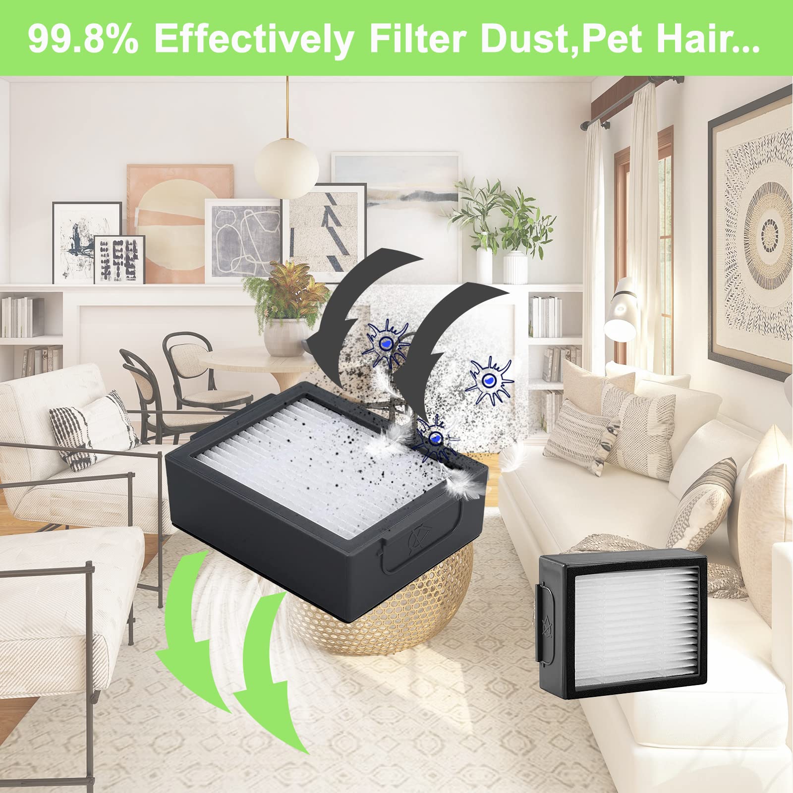 Accessoires pour iRobot Roomba i7/i7+/i3+/i4+/i6+/i8+/j7+ 16 pièces - 4