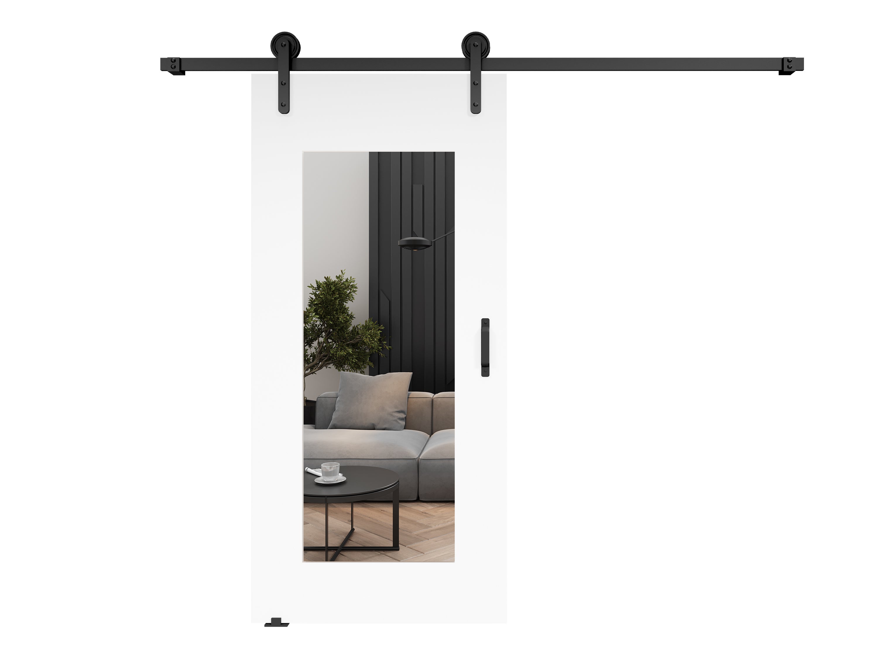 Drzwi przesuwne wewnętrzne LIFT I 96 cm w kolorze białym.