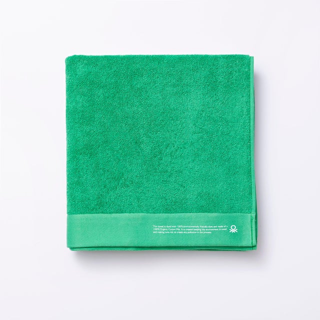 Toalla 90x150 algodón orgánico 450gsm verde benetton