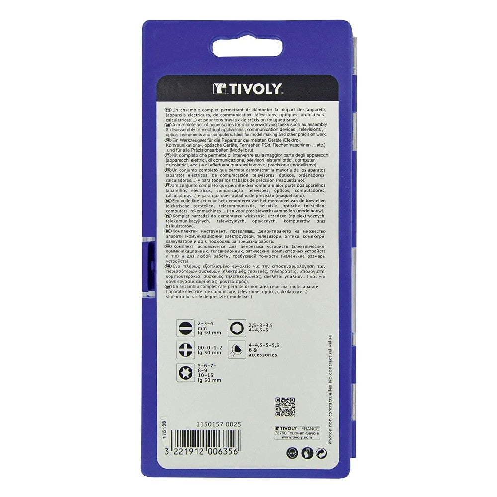 Tivoly • Coffret 27 pièces -14 embouts maquettisme + 5 clés + 6 noix de serrage + 1 rallonge + 1 porte-embout -PRECISION - 2