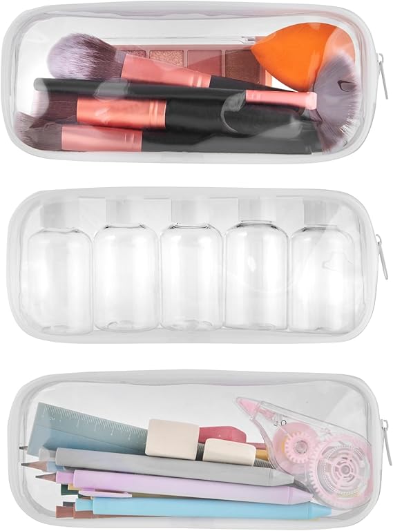 Trousse crayons transparente – examen, bureau, papeterie, voyage ...