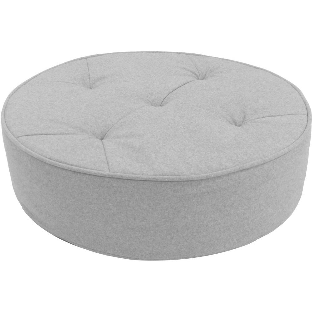Pouf de sol en toile effet feutrine 5 points gris clair JARDINDECO ...