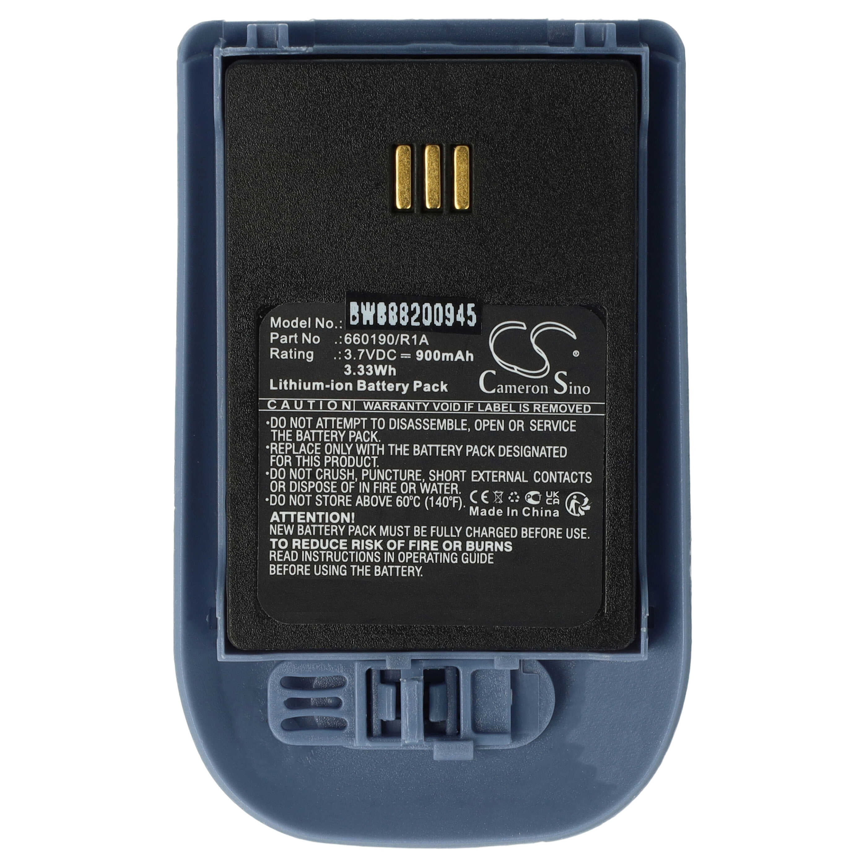 Batterie LI-ION 650mAh pour AASTRA 660177, 660177/R1C, ASCOM 660177, 9D41, D41, R1D, Ericsson