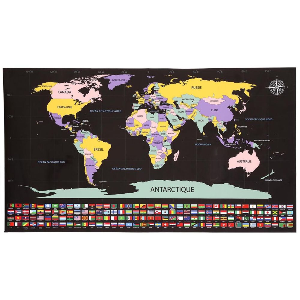 Poster à gratter Carte du monde Sil - 4