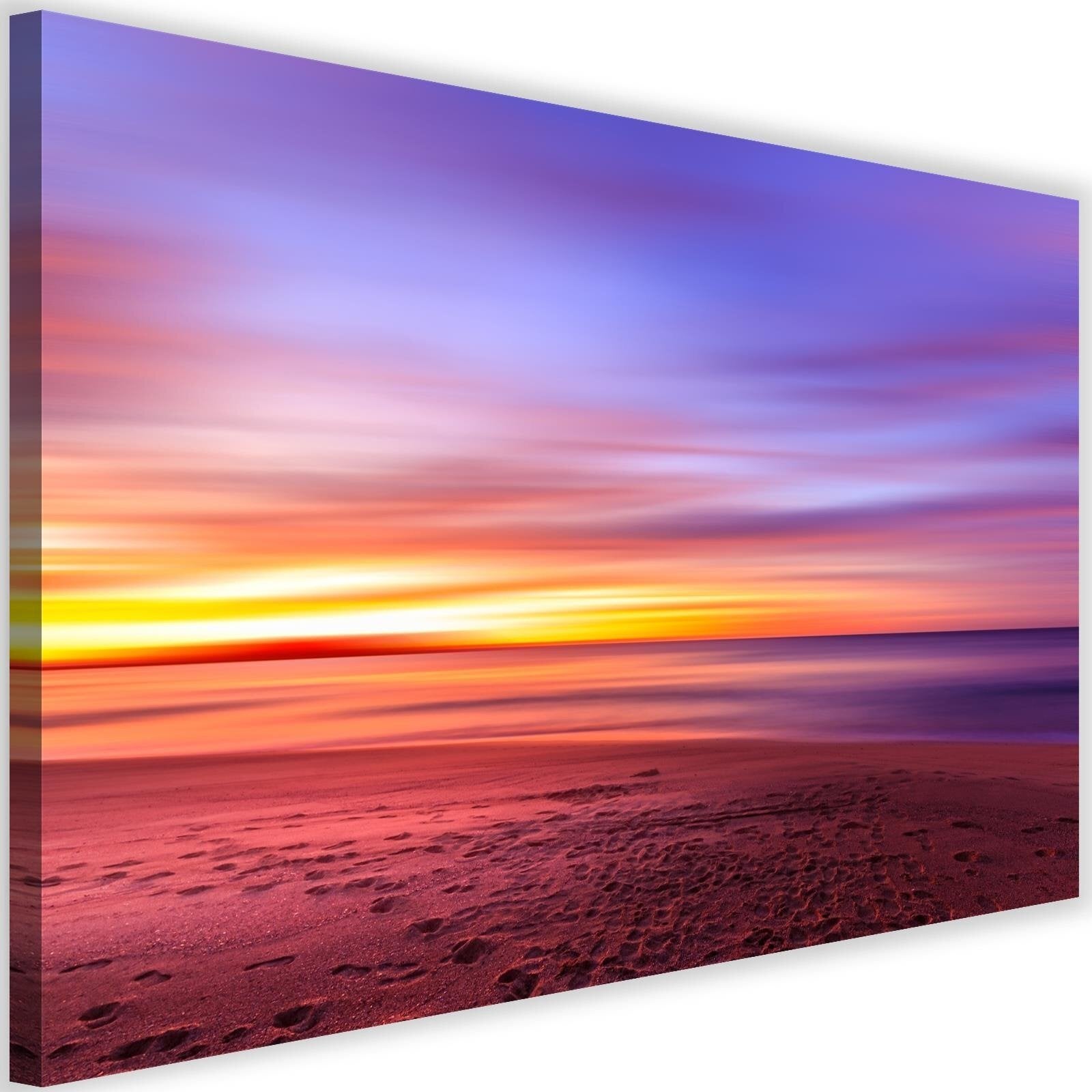 Tableau coucher de soleil au bord de la mer - 120 x 80 cm | Leroy Merlin