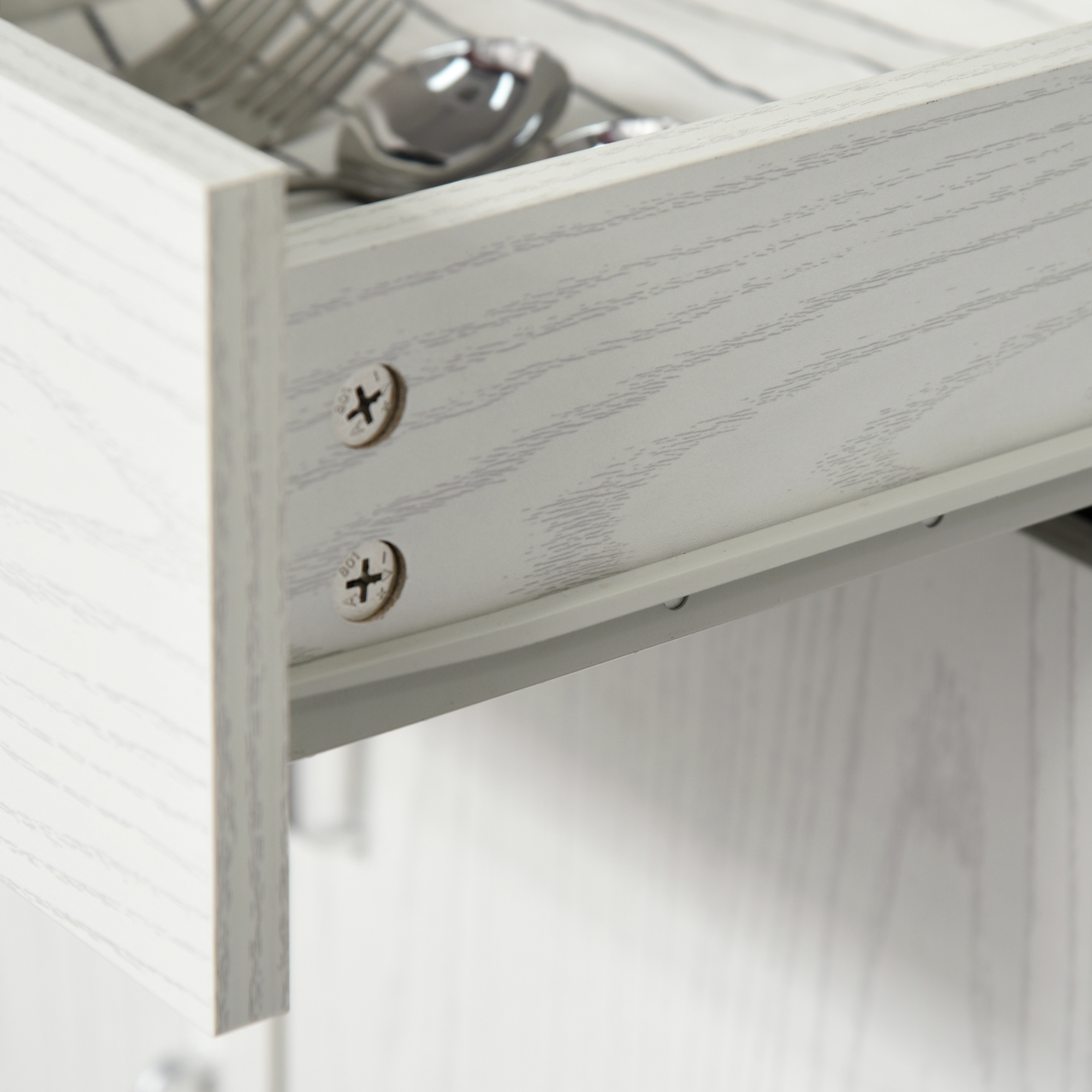 Mueble auxiliar de cocina Homcom blanco 71x41x178 cm - 4