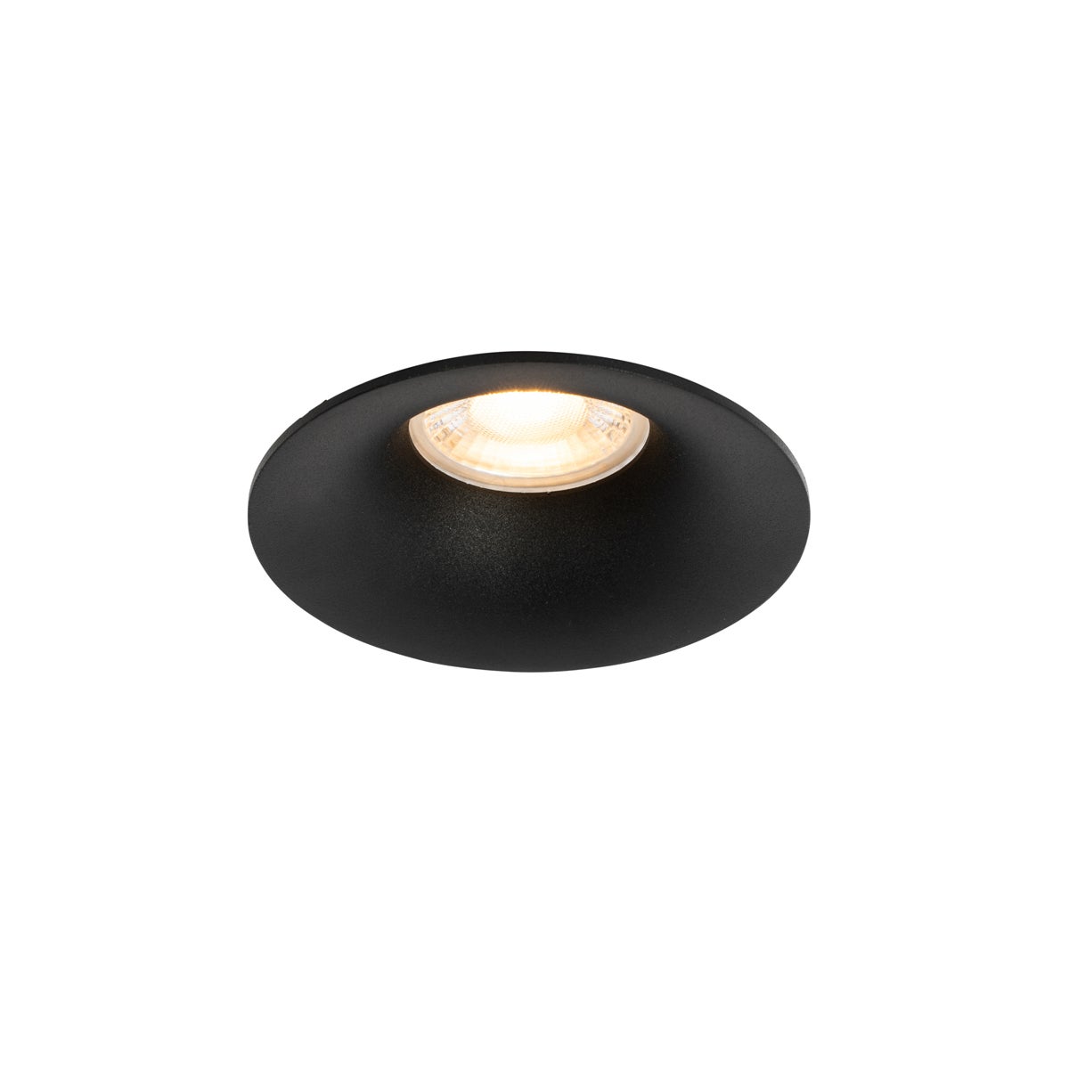 Qazqa reflektory wpuszczane inteligentny - Gijs - czarny, gu10, żarówkami LED 4.7w, 2700k - 6500k, ściemnialny, 9.5cm, okrągły