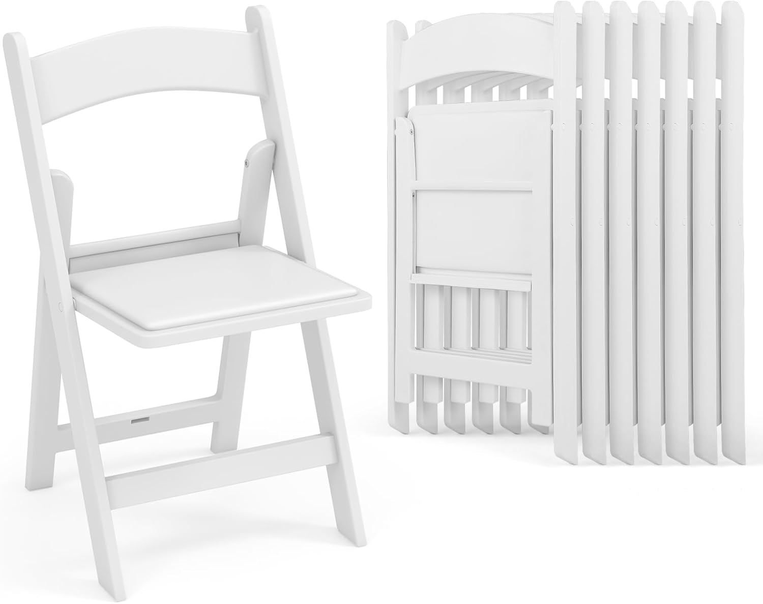 Chaise Pliante Empilable Jaune - Dossier Confortable - Acier Robuste - Pour événements, Bureau, Extérieur - 7