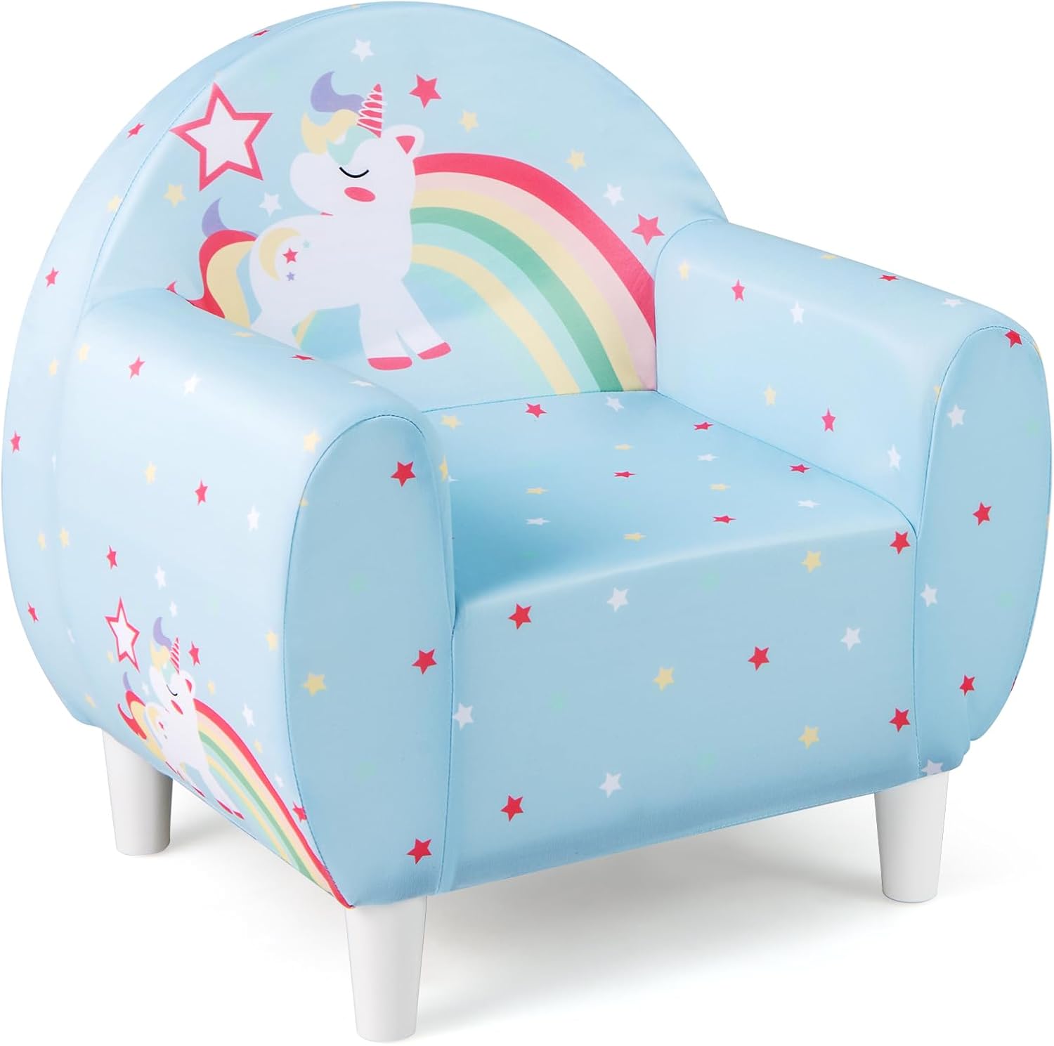 Divano per Bambini a Forma di Unicorno 55 x 40 x 55cm, Poltrona