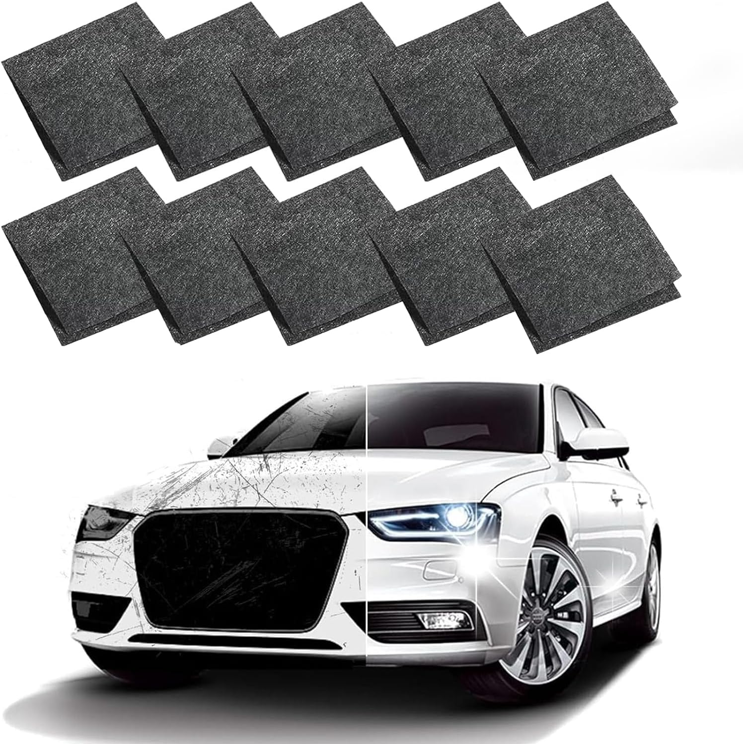 HOIDOKLY Lot De 6 Chiffons Anti-Rayures Nano Pour Voiture – Efface Rayures, Brillance & Protection Métal, Plastique, Verre