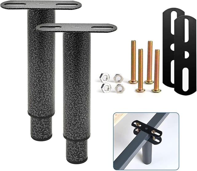 Pieds de lit réglables, pieds de support de meubles en métal, adaptés aux armoires, cadres de canapé-lit, 20 cm réglables à 35 cm