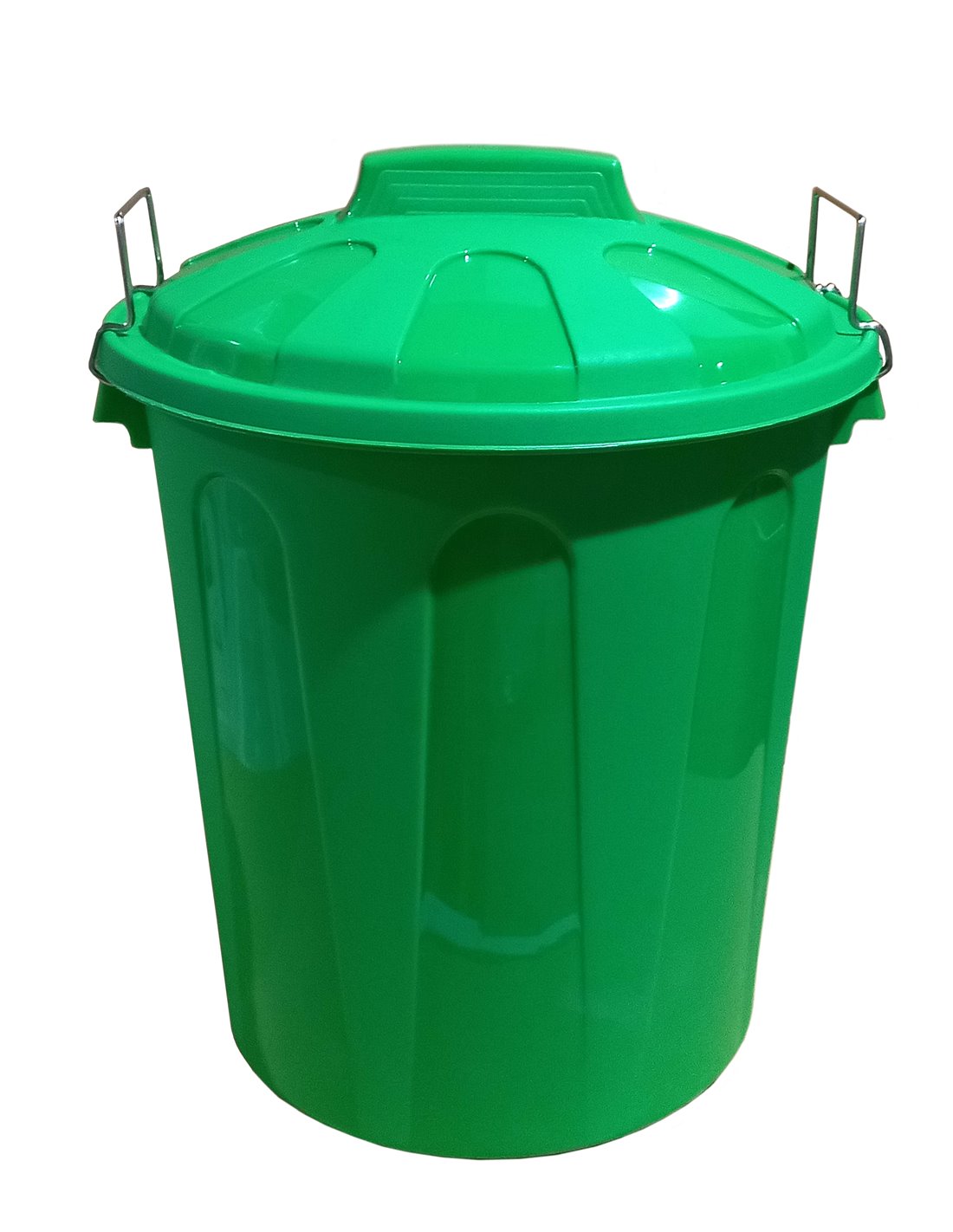 Cubo Basura de plastico con Tapadera Cubo almacenaje y reciclar 100 litros Verde Leroy Merlin