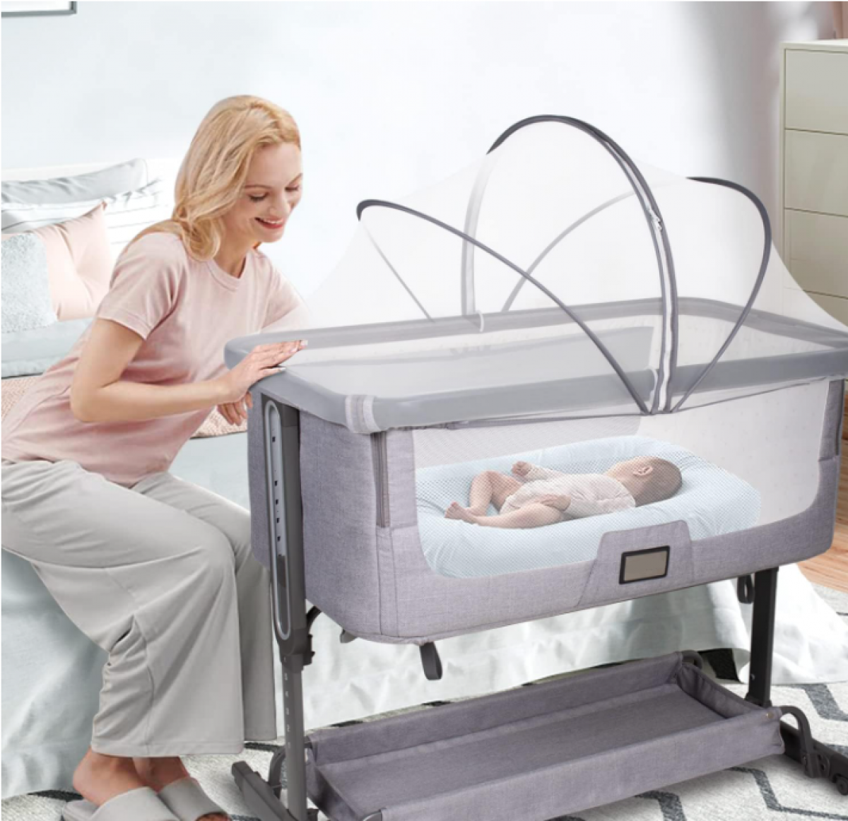Moustiquaire Pour Bébé Lit Berceau Pliable Respirante - Protection Anti-Moustiques Voyage