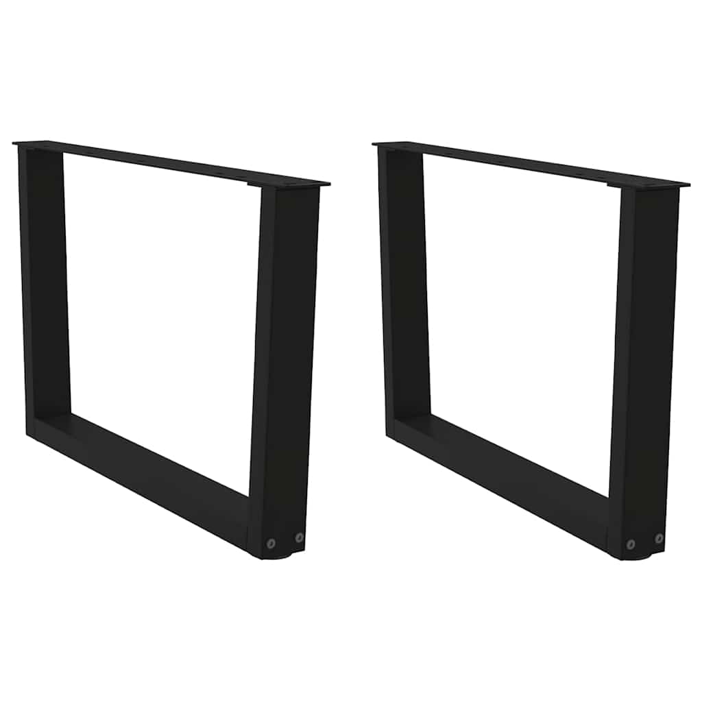 Nogi do stolika kawowego w kształcie litery V 2 szt. Czarne 70x(42-43,3) cm Stalowe vidaXL