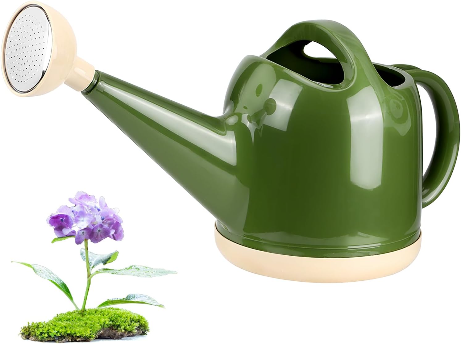 Konewka do roślin doniczkowych, plastikowa konewka do kwiatów Bonsai, artykuły ogrodnicze z dyszą, zielona