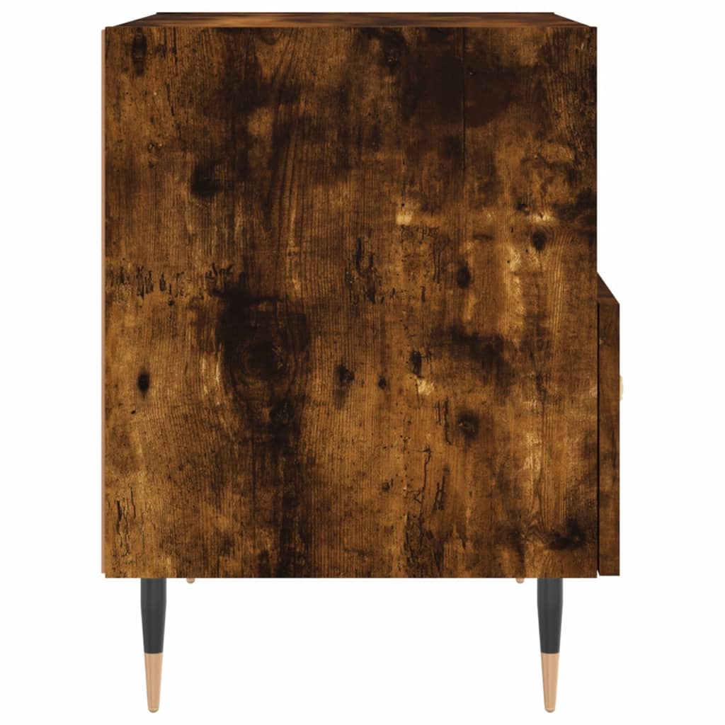 Maison Exclusive - Tables de chevet 2pcs chêne fumé 40x35x47,5cm bois d’ingénierie - 8
