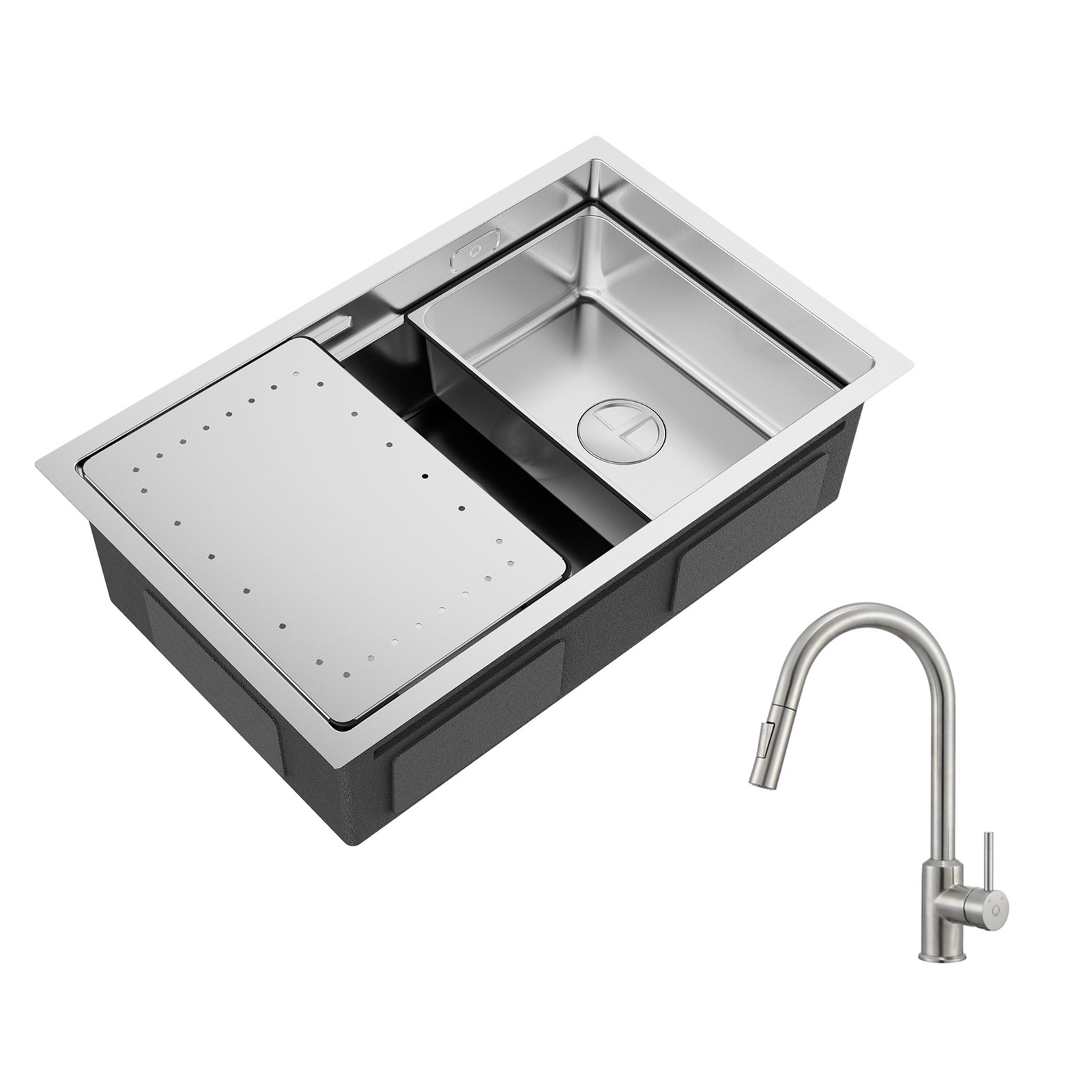 Fregadero De Cocina Cecipa Max Cm Fregadero Encastrable De Inox Con Escurridor Y Lavabo