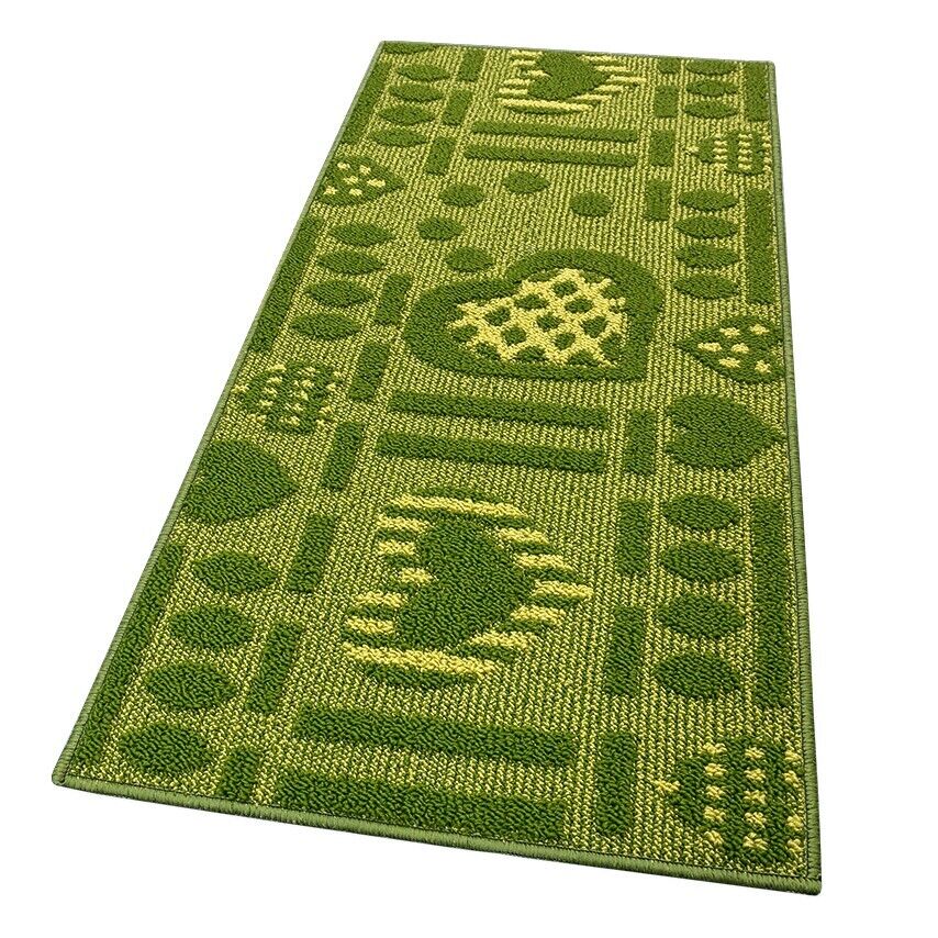 Dywan Kuchenny 50x75 cm Antypoślizgowa 100% Made in Italy Trójwymiarowa Kiery Zielony