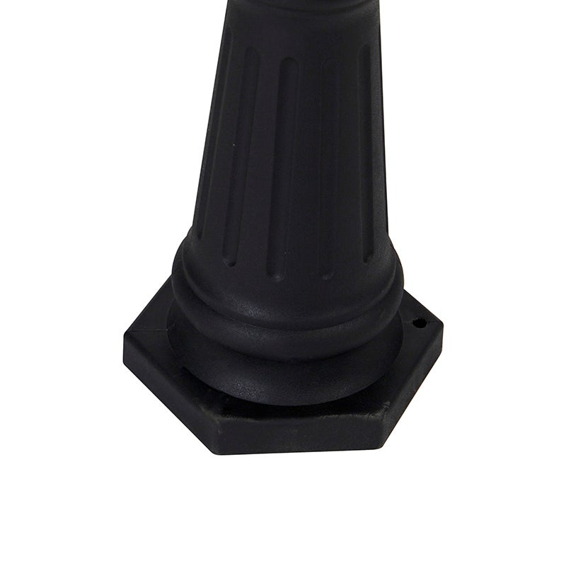 Qazqa classic-antique lanterne extérieure pour jardin - New Haven - noir, max. 15w, e27, 216.5cm, IP44, à 3 lumières - 9