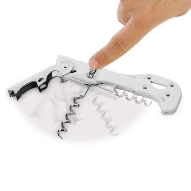 Cavatappi Fackelmann XTEND® Con Tagliacapsule - Spirale Long Cork®, Leva Doppia, Acciaio Inox - Foto 7